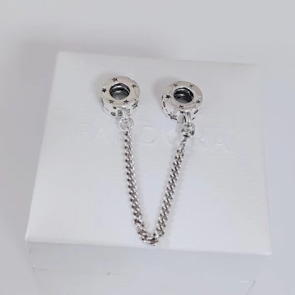 Pandora Stars & Galaxy Safety Chain S925 Sterling Silver with box - Picture 4 of 7